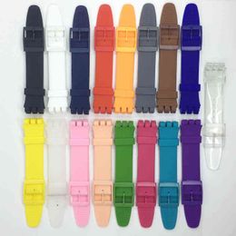 MR NENG Black band for S Strap Buckle For S Sile band 17mm 19mm 20mm Rubber Strap16MM accessories G220420