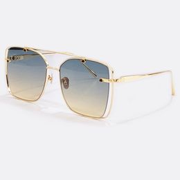 Rectangle Alloy Gold Wrap Sunglasses Women Gradient Fashion Glasses Vintage 2022 Personalised Lentes De Sol Mujer