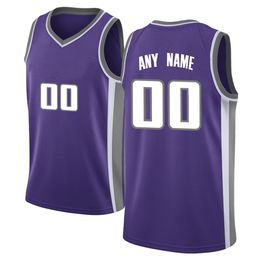 Printed Sacramento Custom DIY Design Basketball Jerseys Customization Team Uniforms Print Personalised any Name Number Mens Women Kids Youth Boys Purple Jersey