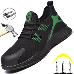 New Work Sneakers Men Safety Shoes Wearable Work Shoes Sneakers Puncture-Proof Work Boots Indestructible Footwear Safety Boots