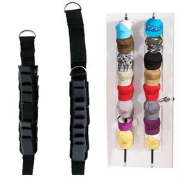 Hooks & Rails Hat Bag Clothes Organizer Hanging Cap Rack Adjustable Door Back Closet Hook Holder Home Dorm Space Saving GadgetsHooks