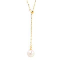 Pendant Necklaces Fashion Pearl Long Necklace For Women Wedding Jewellery Luxury Rose Gold Colour Female & PendantsPendant