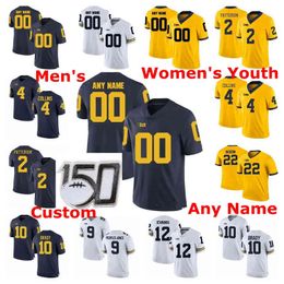 Rare Michigan Wolverines College Football Jerseys Men's Tru Wilson Jersey Zach Gentry Devin Bush Chase Winovich Tom Brady Custom Stitched