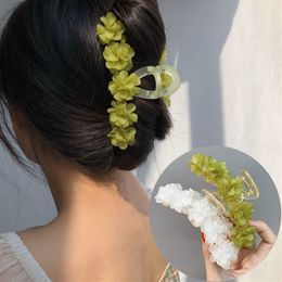 2022 New Korea Flor Shape Hair Garra Mulheres meninas Barrette Caranguejo Cabelo Casa de cavalo Chete de cabelo Acessórios para cabelos de cabeceira