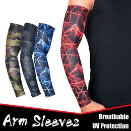 1Pcs UV Protection Running Cycling Arm Warmers Basketball Volleyball Arm Sleeves Bicycle Bike Covers Golf Sports Elbow Pads