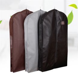 Widening Clothes Cover Non-woven Fabric Dust Moisture proof Hanging Bag for Winter Fur Coat Protector AHD001 220427