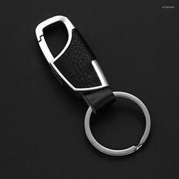 Keychains Key Ring Zinc Alloy Metal Leather Men's Creative Car Ornament Keychain Pendant Diy Accessories Advertising Small Gifts Miri22