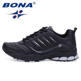 BONA Most Style Men Running Shoes Outdoor Walking Sneakers Comfortable Athletic Shoes Men For Sport 220630