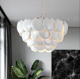 Nordic Ceramics Pendant Light Lamps for Dining Room Luxury Hanging Suspension Lamp Living Room Decoration Chandelier Lighting