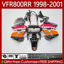 OEM Bodys For HONDA VFR 800RR 800 CC RR Interceptor Hot Repsol 1998-2001 128No.175 VFR-800 VFR800 RR VFR800RR 98 99 00 01 800CC VFR800R 1998 1999 2000 2001 Fairing Kit