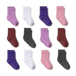 12Pairs/Lot Children's Anti-slip Boat Socks Low Cut Floor Sock for Kids Socks 0 To 6 Years 220611