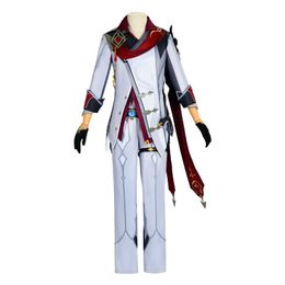 Genshin Impact Tartaglia Cosplay Costume Game Outfits Halloween Carnival Women Girl Uniforms Wig Shoes