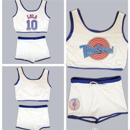 Nikivip Space Jam Tune Squad Ladies Set Girls Jersey With Shorts LOLA White Basketball Jersey Stitched XS S M L XL