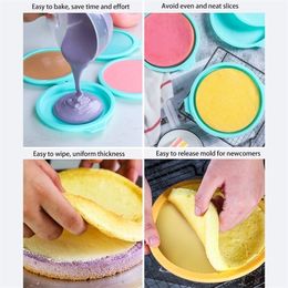 8Inch Rainbow Disc Food Platinum Cake Mold Baking Utensils High Quality Silicone Nontoxic and Durable Y200618