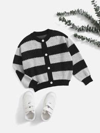 Toddler Boys Colour Block Button Front Cardigan SHE