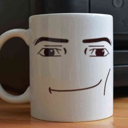 Robloxing Game Inspired Mug Funny Mnes Faces Coffe Mug mignon Gamer Coffe Cup Idea Gift Y220511