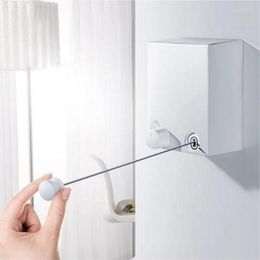 Hangers & Racks Retractable Stainless Creative String Invisible Clothesline Clothes Dryer Hanger Hanging Line