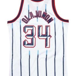 CHEN37 UOMING GIOVANI DONNE GIOVANI OLAJUWON 1996-97 Basketball Jersey Size S-2xl o personalizzato qualsiasi nome o maglia numero
