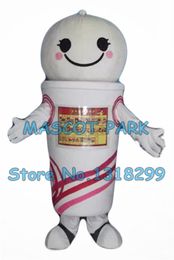 Mascot doll costume icecream mascot costume ice cream white custom cartoon character cosply adult size carnival costume 3326