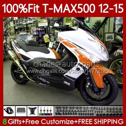 Injection Body For YAMAHA MAX-500 TMAX MAX 500 2012-2015 Bodywork 113No.116 TMAX-500 T-MAX500 TMAX500 Hot orange 12 13 14 15 T MAX500 2012 2013 2014 2015 OEM Fairings