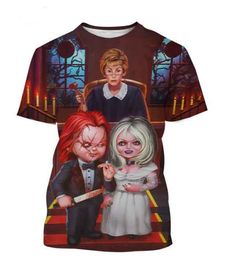 Hip Hop Styles big Hand t shirt ! Men women clothes Printing Hot 3D visual creative personality Horror Movie Chucky your T-shirt shirt DX022