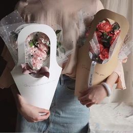 -10pcs Bouquet Rose Verpackung Kraftpapierbeutel Blumenbox Hochzeitsfeier DIY Dekorationen Geburtstagsgeschenk -Verpackung Vorräte 220608