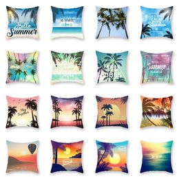 personalized pillow cases NZ - Pillow Case Selling Cover Palm Tree Hello Summer Scenery Luxury Printing Square Zippered Sham Personalized Pillowcase CasePillow