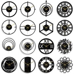 Large Modern Wall Clock Roman Numeral Decorative Art Classic Indoor Silent Clock for Living Room Office Decor