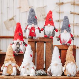 2022 Christmas Swedish Gnome Plush Toy Elf Doll Scandinavian Gnome Nordic Tomte Dwarf Home Decoration Christmas Ornament Toy Faceless Doll Gift B0809