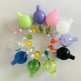 Unique Ball Style Heady Glass Dab Rigs Carb Caps With Inner Solid Mushroom 23mmOD Dry Herb Smoking Accessories For Beveled Edge Quartz Banger Nails