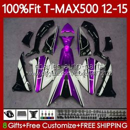 White purple OEM Bodywork For YAMAHA TMAX MAX 500 MAX-500 TMAX-500 2012 2013 2014 2015 Fairings 113No.97 T MAX500 T-MAX500 12-15 TMAX500 12 13 14 15 Injection mold Body