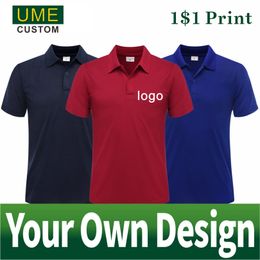 Solid Colour Lapel POLO Shirt Summer Fashion Breathable Men and Women ShortSleeved Top Custom Embroidery Printing 220615