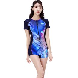 Women's Swimwear Female One-piece Wetsuit Surfing Swimsuit Women Sleeveless Zip Front Swimsuits Diving Jumpsuit Rashguards Swimming Suit