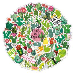 50pcs/set poster small waterproof graffiti skateboard stickers Cactus plants For water bottle notebook laptop decor Helmet car sticker PVC Guitar Decals