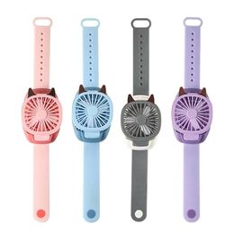 3 Gears Adjustable Wrist Watch Electric Fans Portable Rotatable Rechargeable Air Cooling Summer Personal Hand mini Fans