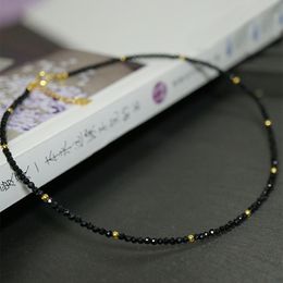 New Imitatio Crystal Handmade Faceted Round Bead Necklaces For Women Choker Neck Fashion Korean Jewellery