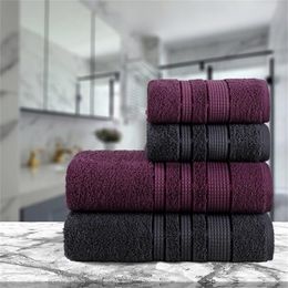 Premium 4 Pcs Towel Set Hand Towels And Bath Towels 100% Cotton Turkish Quality Luxury Super Soft and Highly Absorbent towels T200915