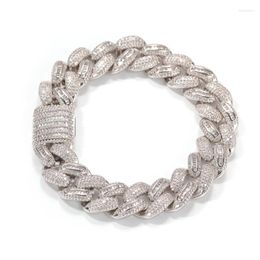 Link Chain Hiphop Jewellery Square Cuban Bracelet 2022 Christmas Versatile Men's Kent22