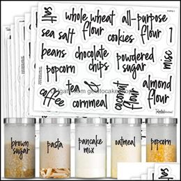 -Wandaufkleber Home Dekor Garten Label Aufkleber Küche Pantry Etiketten Gedruckt Transparent Selbst für Container Glas Lager Wasserdichte Lebensmittel
