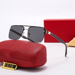 Luxury designer sunglasses for men women 1628 mirror Square Rimless frame sunglass classic vintage eyewear Anti-UV cycling driving New fashion sun glasses with case