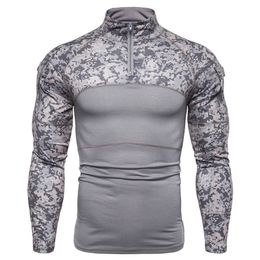 Men s Tactical Camouflage Athletic T shirts Long Sleeve Men Military Clothing Combat Shirt Assault Army Costume 220719