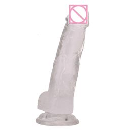 Sex Toy Massager Wholesale Natural Silicone Clear Thick Dildo Secret Sex Jueguetes Ual Porn s for Men and Women Machine