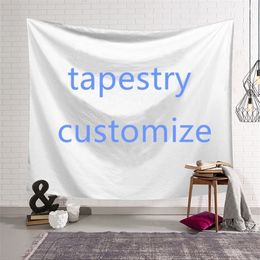Any Size Color Creative DIY Design Wall Tapestry Hanging Custom Tapestry Dorm Bedroom Living Room Decor Hippie Po Gift 220608