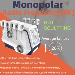 3D Dual Handle Slimming Machine Monopolar Radio Frequency RF Hot Sculpture Body Sculpting Fat Dissolving Face Lifting Equipment