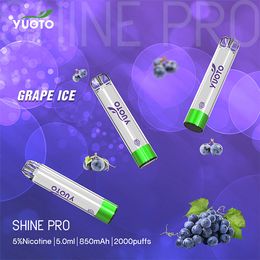 flavor pens UK - Yuoto Shine PRO 2000 Puffs Disposable Vape Pen 15 Flavors You Can Chose