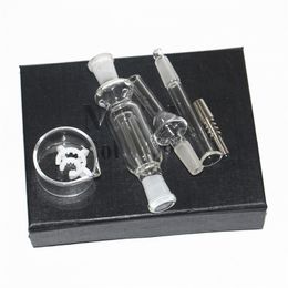 Nectar bong Kit 10mm Glass hookah oil burner Tips with Titanium and Quartz Nail Dish dab Rig Pipe