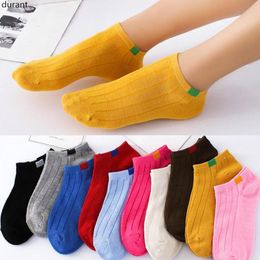 Socks & Hosiery Pair Women Short Cotton Girls Fashion Breathable Sports Ankle Elastic Solid Color Invisible Non-Slip Boat SockSocks