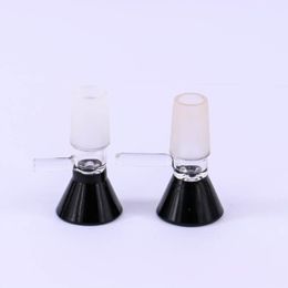 18mm bowl black glass bong bowls Other smoke accessories trumpet with handle male smoking for retail or wholesale