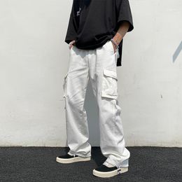 Men's Pants Men Solid Cargo Baggy Y2k Joggers 2022 Mens Streetwear Japanese Fashion Sweatpants Male Hip Hop Pockets 2XL