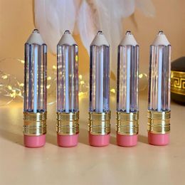 wholesale lip balm containers UK - 5ml Empty Lip Gloss Tube Container Clear Lip Balm Tubes Pencil Shape Lipstick Refillable Bottles Vials Mini Sample Container DIY291h